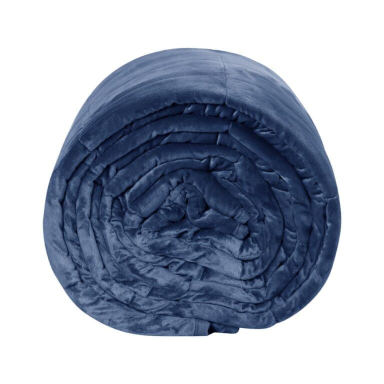 WOLTU – couverture pondérée, bleue, anti-Stress, anti-Stress, douce et apaisante, pour un bon sommeil, en peluche courte, 7/9/11KG 4