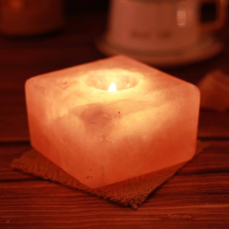 Bougeoir en pierre cristal de sel de l'himalaya, 800-1000g, 10x8cm, en cristal, pour un SPA, pour un mariage, la saint-valentin 9