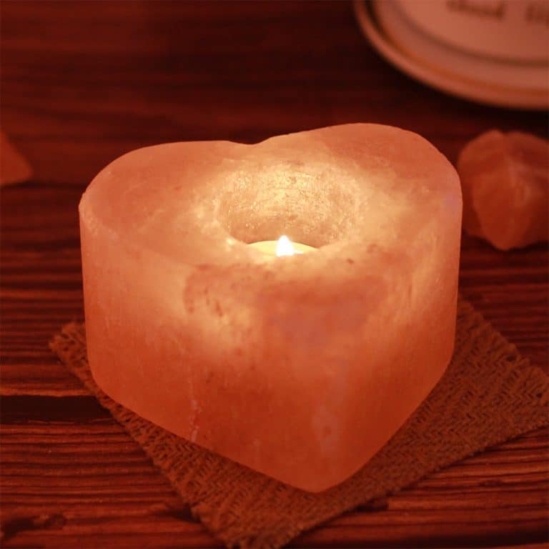 Bougeoir en pierre cristal de sel de l'himalaya, 800-1000g, 10x8cm, en cristal, pour un SPA, pour un mariage, la saint-valentin 10