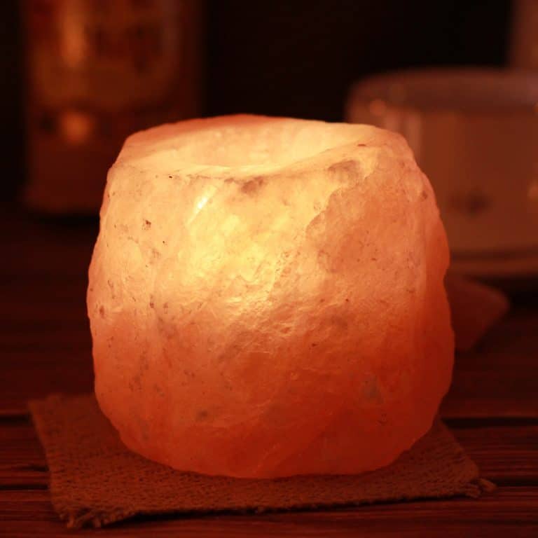 Bougeoir en pierre cristal de sel de l'himalaya, 800-1000g, 10x8cm, en cristal, pour un SPA, pour un mariage, la saint-valentin 7