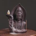 YXY – encensoir à reflux Guanyin, brûleur de Lotus violet sable, porte-encens en céramique, décoration de maison, ornements, cadeaux de noël, 2022 2