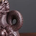 Brûleur d'encens à reflux Dragon en céramique, artisanal créatif fait à la main, support d'encens Zen, méditation de jardin, fumée, cascade d'encensoir, décor 2