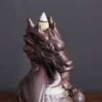 Brûleur d'encens à reflux Dragon en céramique, artisanal créatif fait à la main, support d'encens Zen, méditation de jardin, fumée, cascade d'encensoir, décor 3