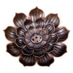 Porte-encens en forme de fleur de Lotus, brûleur à Reflux, décoration bouddhiste de la maison, encensoir à bobine, bouddha Zen en Bronze/cuivre 8