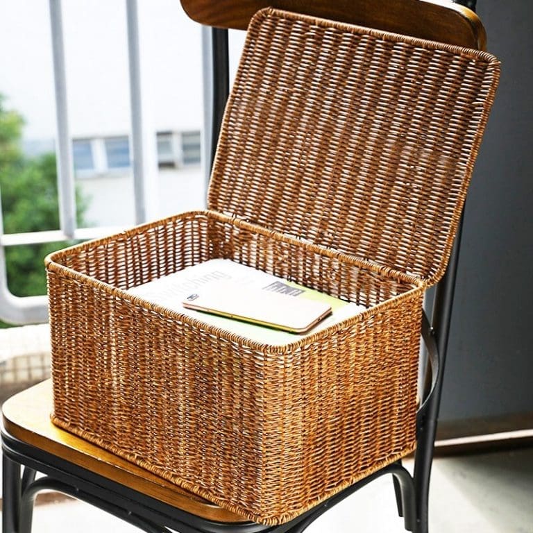Panier en jonc de mer avec couvercle (coffre jonc de mer) 3