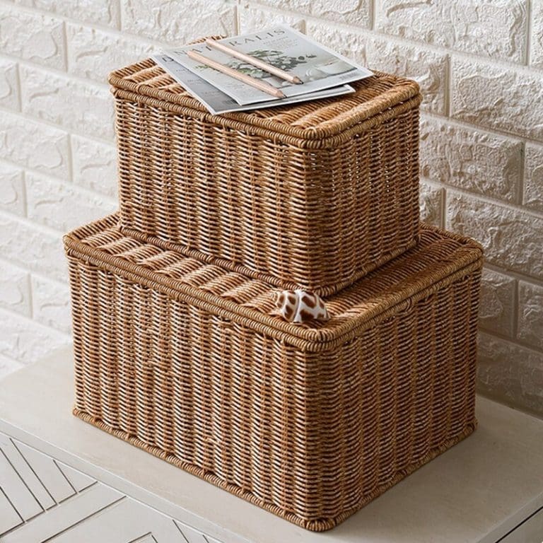 Panier en jonc de mer avec couvercle (coffre jonc de mer) 4