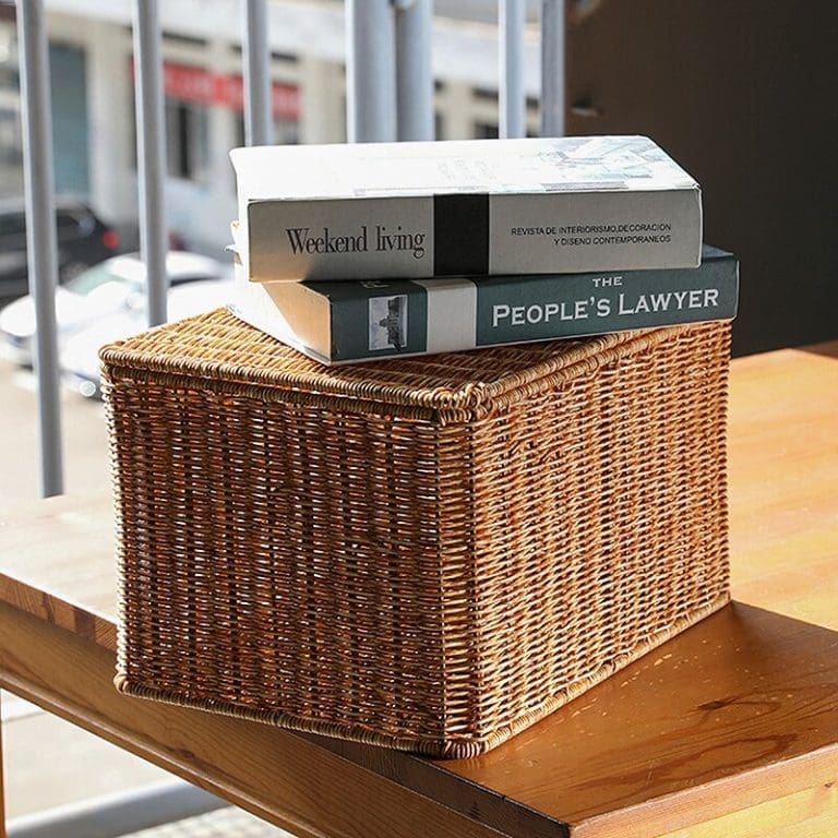 Panier en jonc de mer avec couvercle (coffre jonc de mer) 5