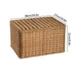 Panier en jonc de mer avec couvercle (coffre jonc de mer) 20