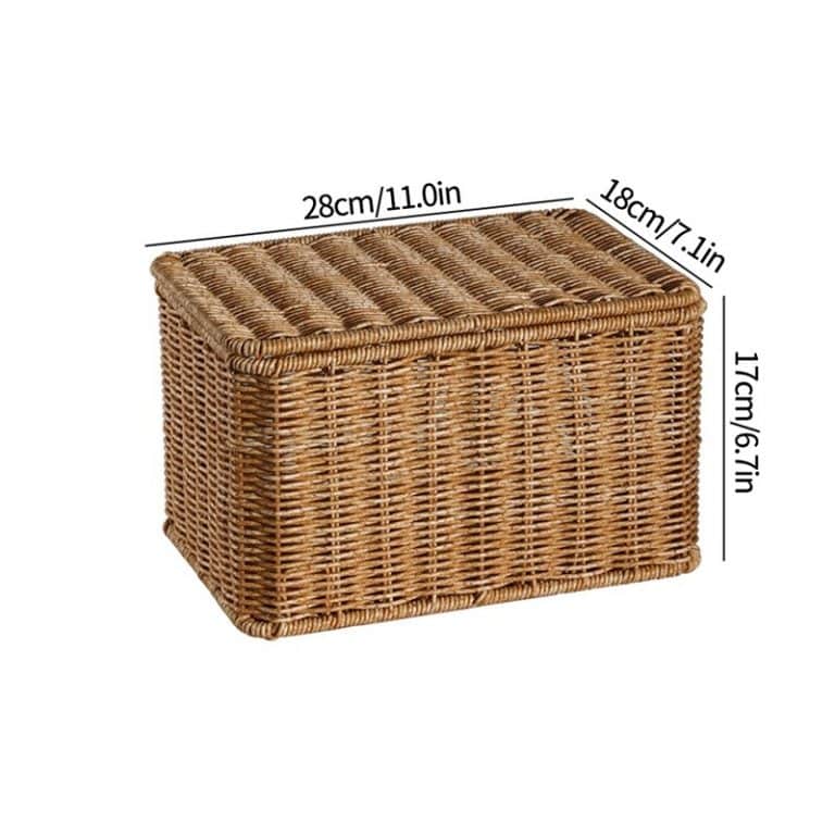 Panier en jonc de mer avec couvercle (coffre jonc de mer) 18