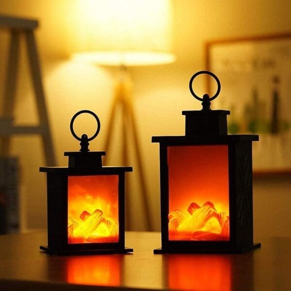 Lampe imitation feu de bois 1