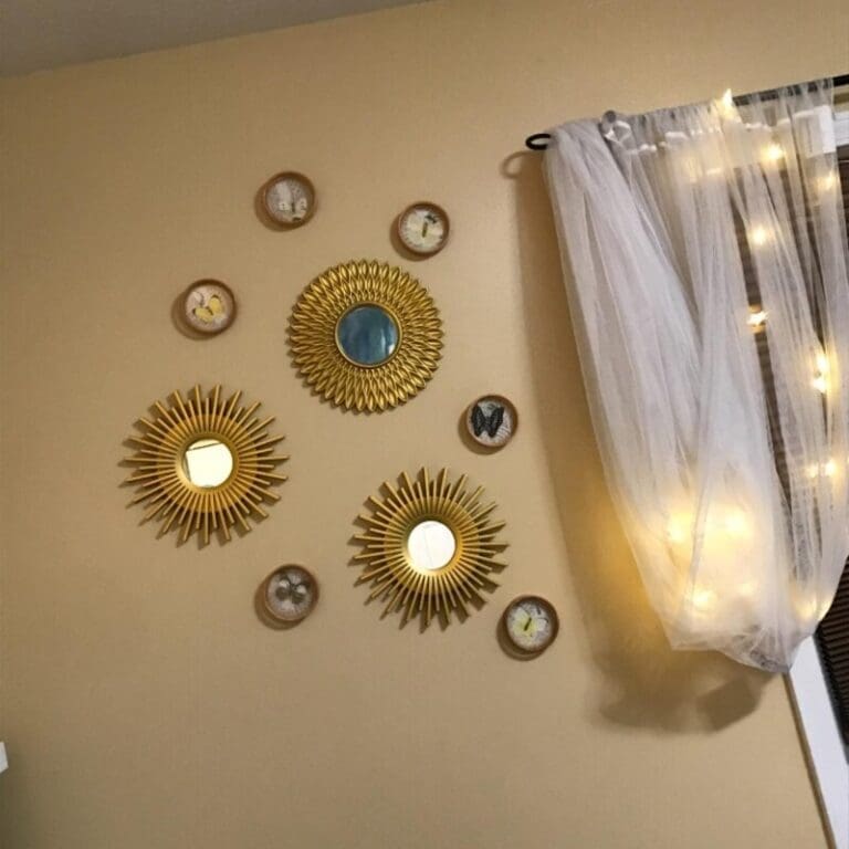 Petit miroir rond doré 3