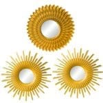 Petit miroir rond doré 9