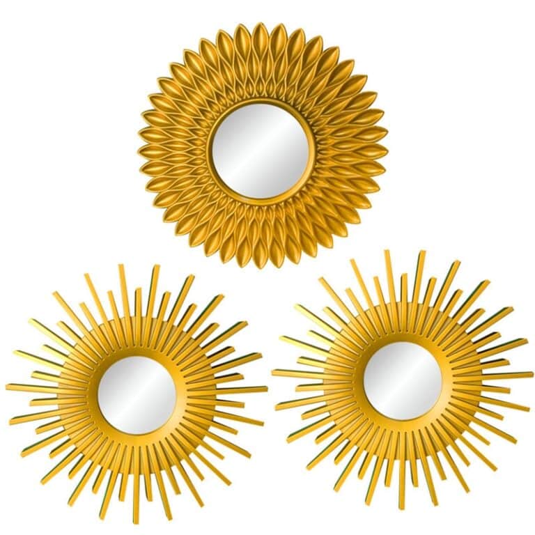 Petit miroir rond doré 9