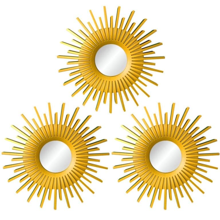 Petit miroir rond doré 8