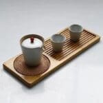 Plateau à thé en bambou de haute qualité, plateau à thé solide chinois, Chahai/Table à thé WF, 25x14x3.5cm 5