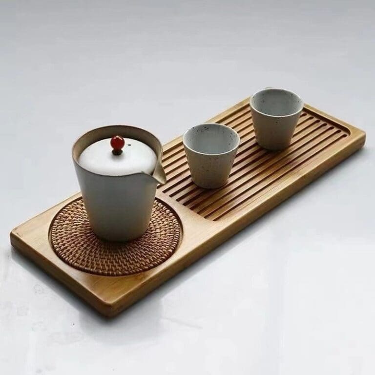 Plateau à thé en bambou de haute qualité, plateau à thé solide chinois, Chahai/Table à thé WF, 25x14x3.5cm 5