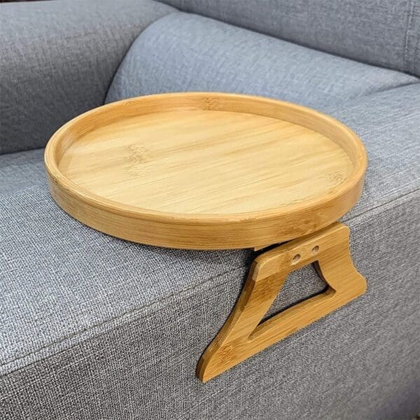 Plateau bois pour accoudoir canapé 1