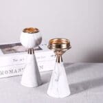 Bougeoir marbre blanc 3