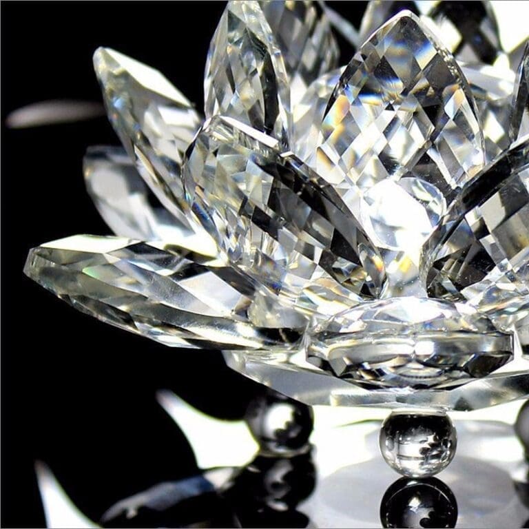 Fleur de lotus en cristal feng shui 3