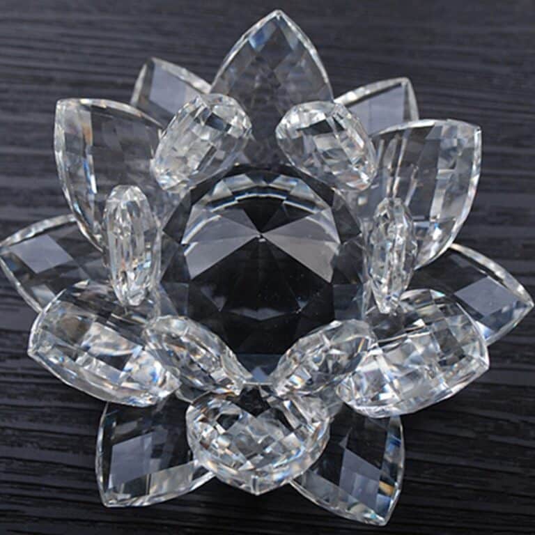 Fleur de lotus en cristal feng shui 4