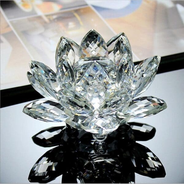 Fleur de lotus en cristal feng shui 1