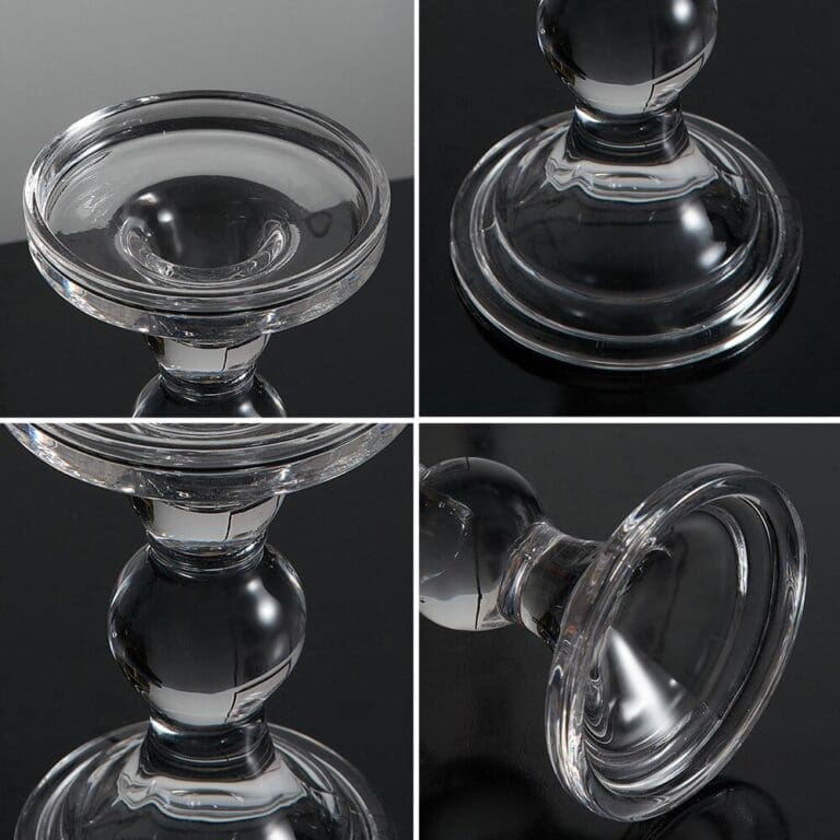 Photophore sur pied en verre 5