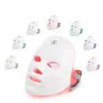 Masque Facial Anti-acné à LED, 7 couleurs, thérapie à photons, rajeunissement de la peau, Anti-rides, soins pour la peau, éclaircissant 7