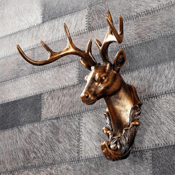 Decoration murale cerf metal